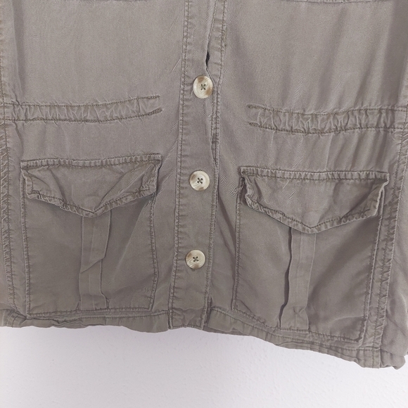 Buckle Daytrip Jacket Green Military Utility Tencel Lightweight Shirt Jacket M. - Picture 6 of 8